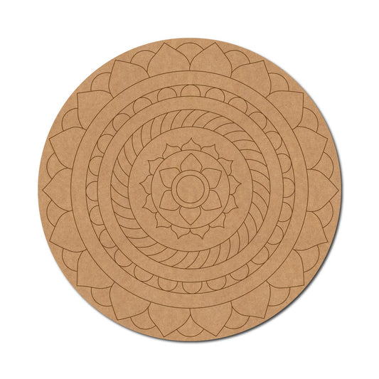 Mandala Pre Marked Round MDF Design 19