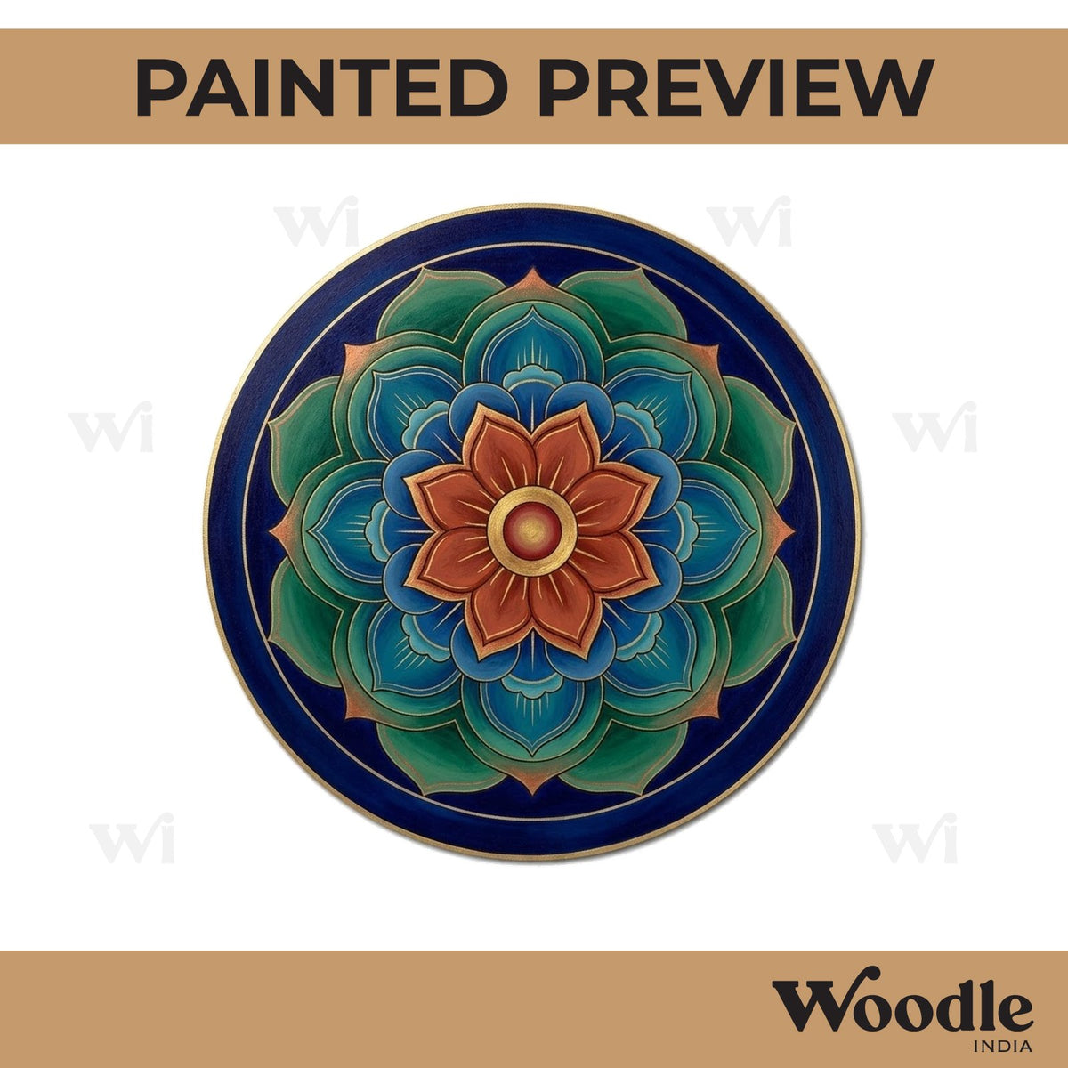 Mandala Pre Marked Round MDF Design 2