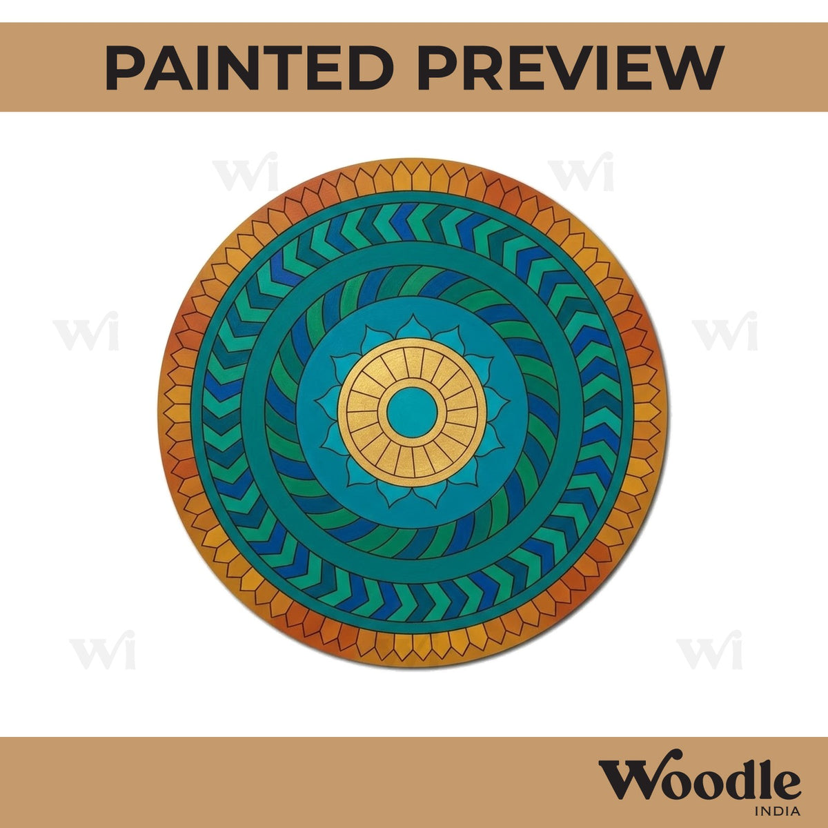 Mandala Pre Marked Round MDF Design 20