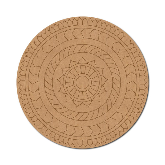 Mandala Pre Marked Round MDF Design 20