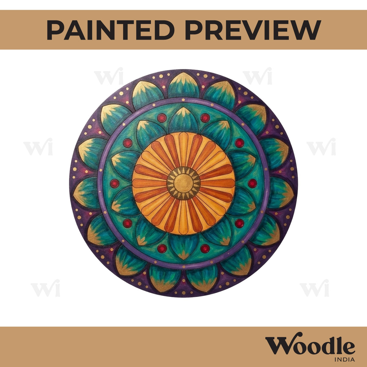Mandala Pre Marked Round MDF Design 22