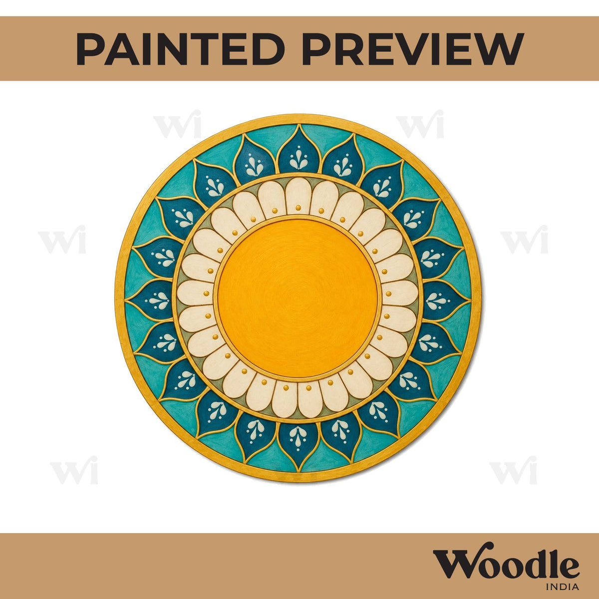 Mandala Pre Marked Round MDF Design 23