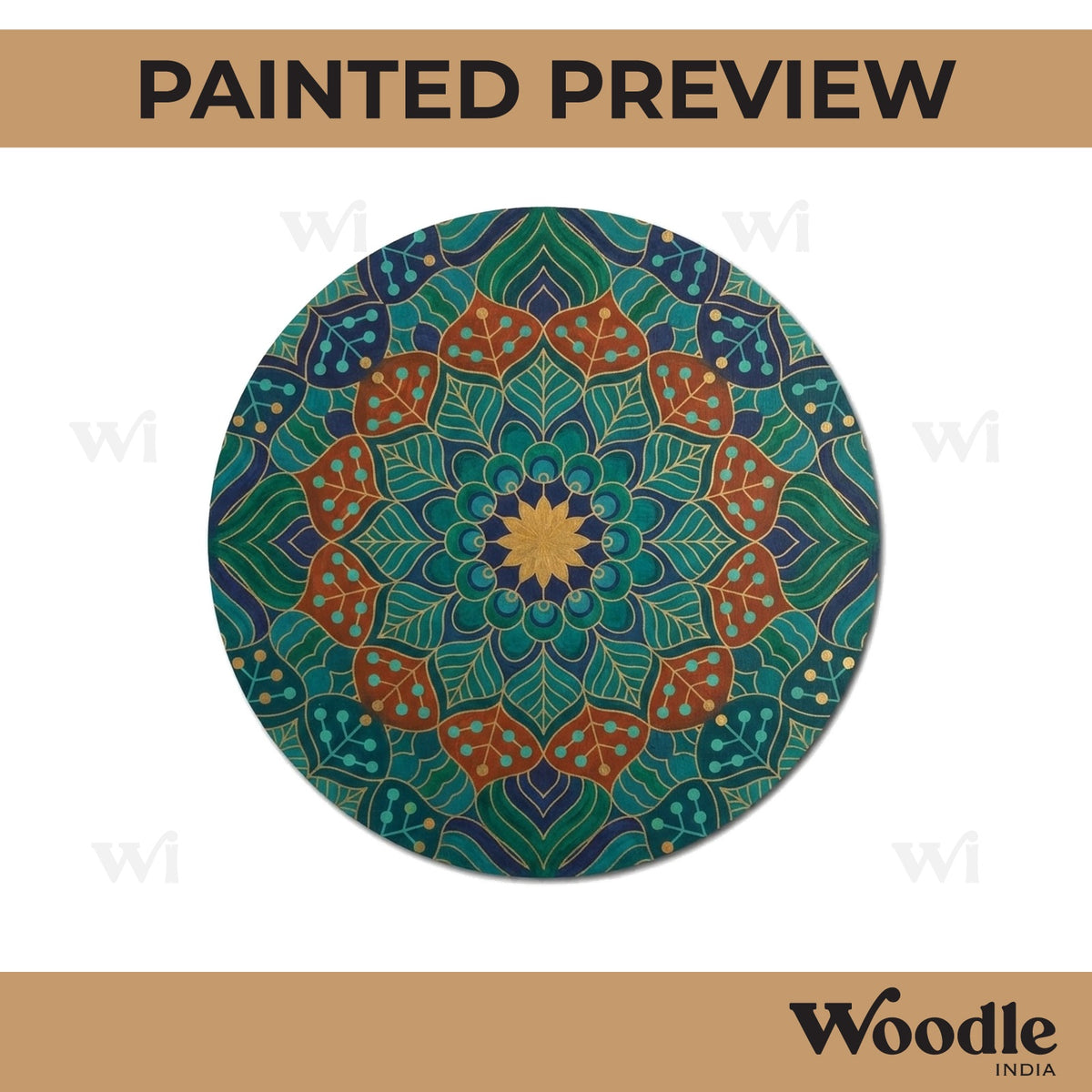 Mandala Pre Marked Round MDF Design 25