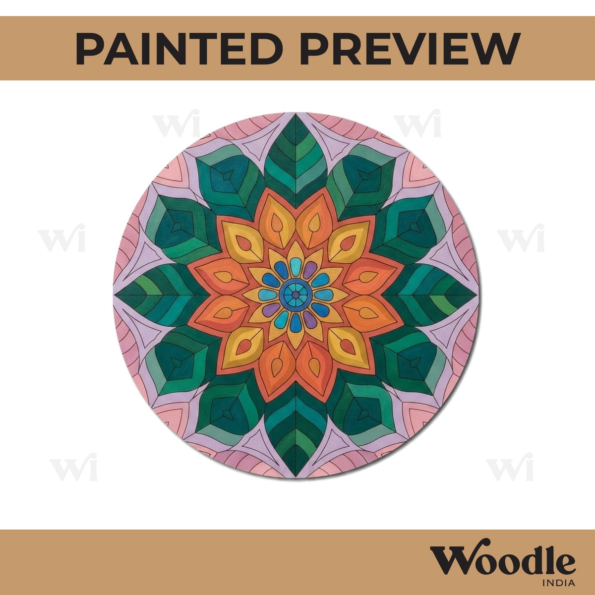 Mandala Pre Marked Round MDF Design 26