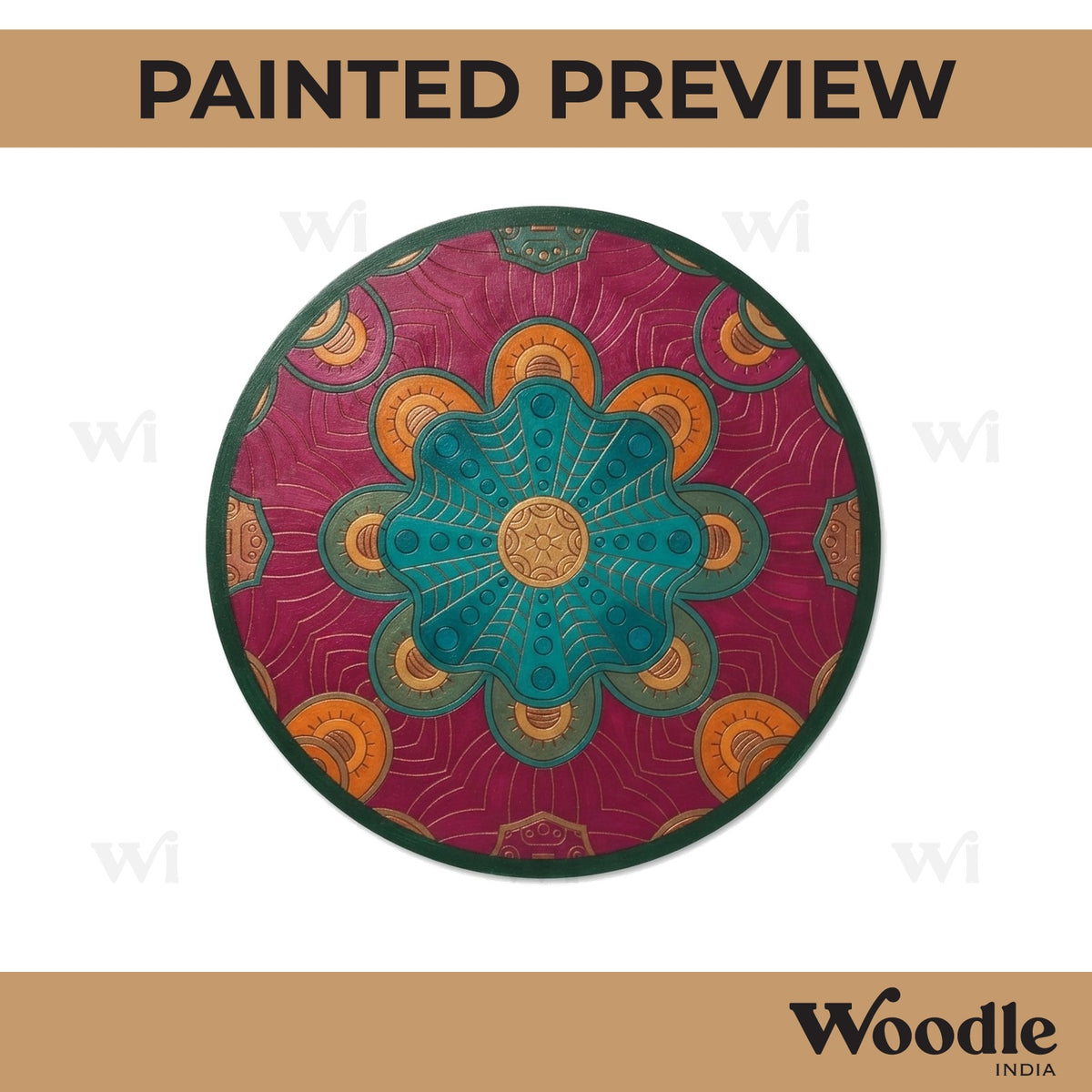 Mandala Pre Marked Round MDF Design 27