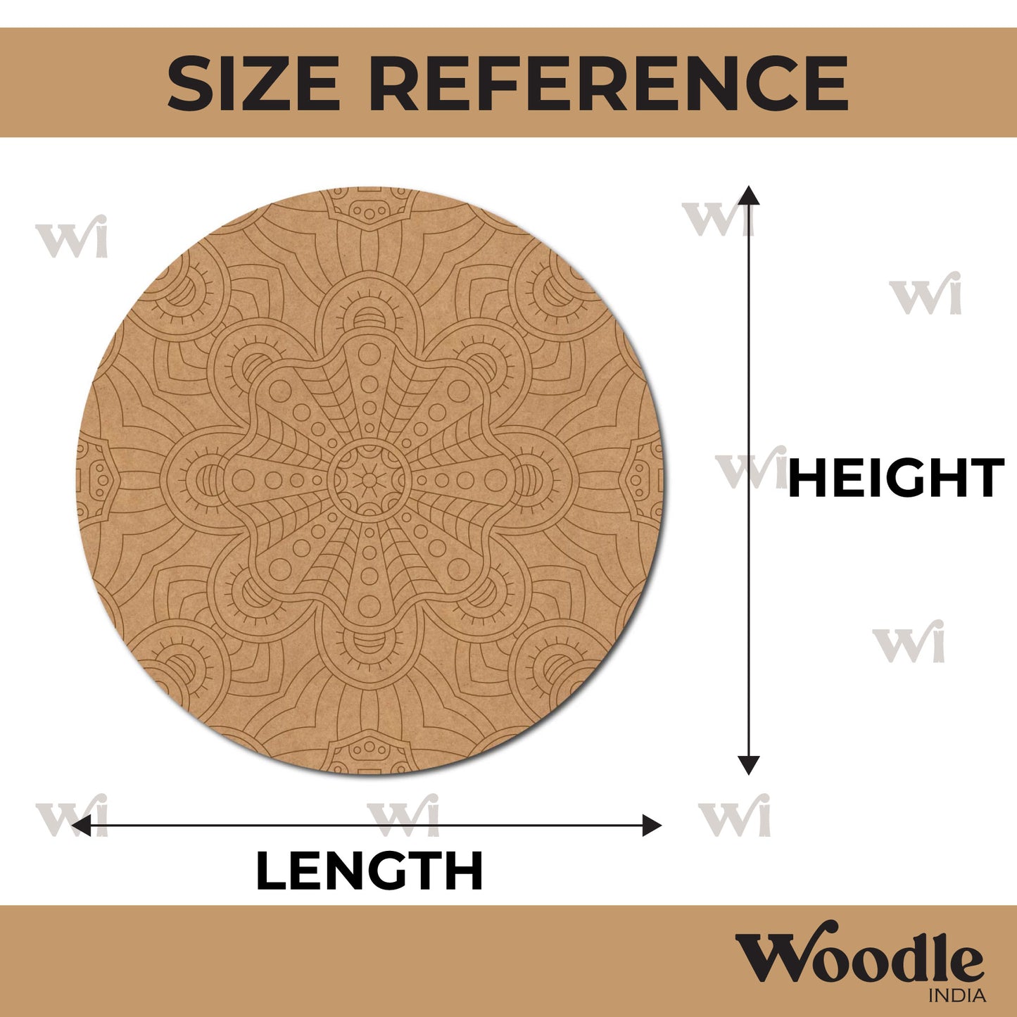 Mandala Pre Marked Round MDF Design 27