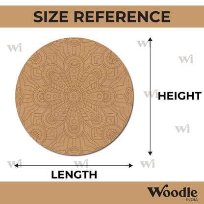 Mandala Pre Marked Round MDF Design 27