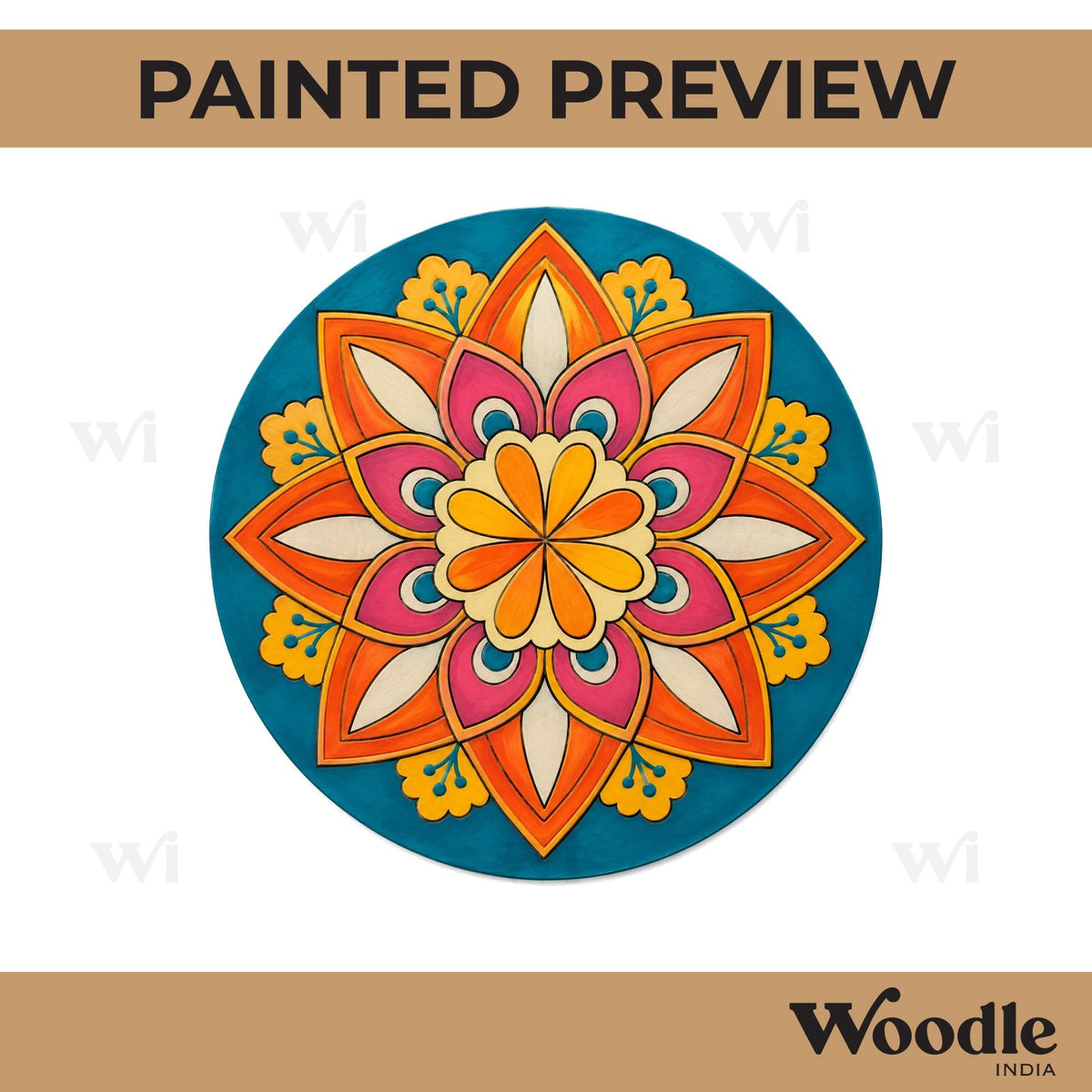 Mandala Pre Marked Round MDF Design 28