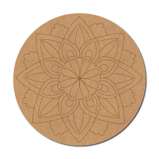 Mandala Pre Marked Round MDF Design 28