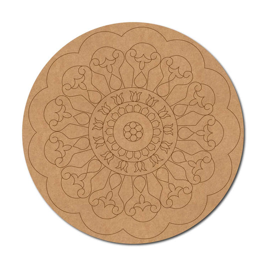 Mandala Pre Marked Round MDF Design 29