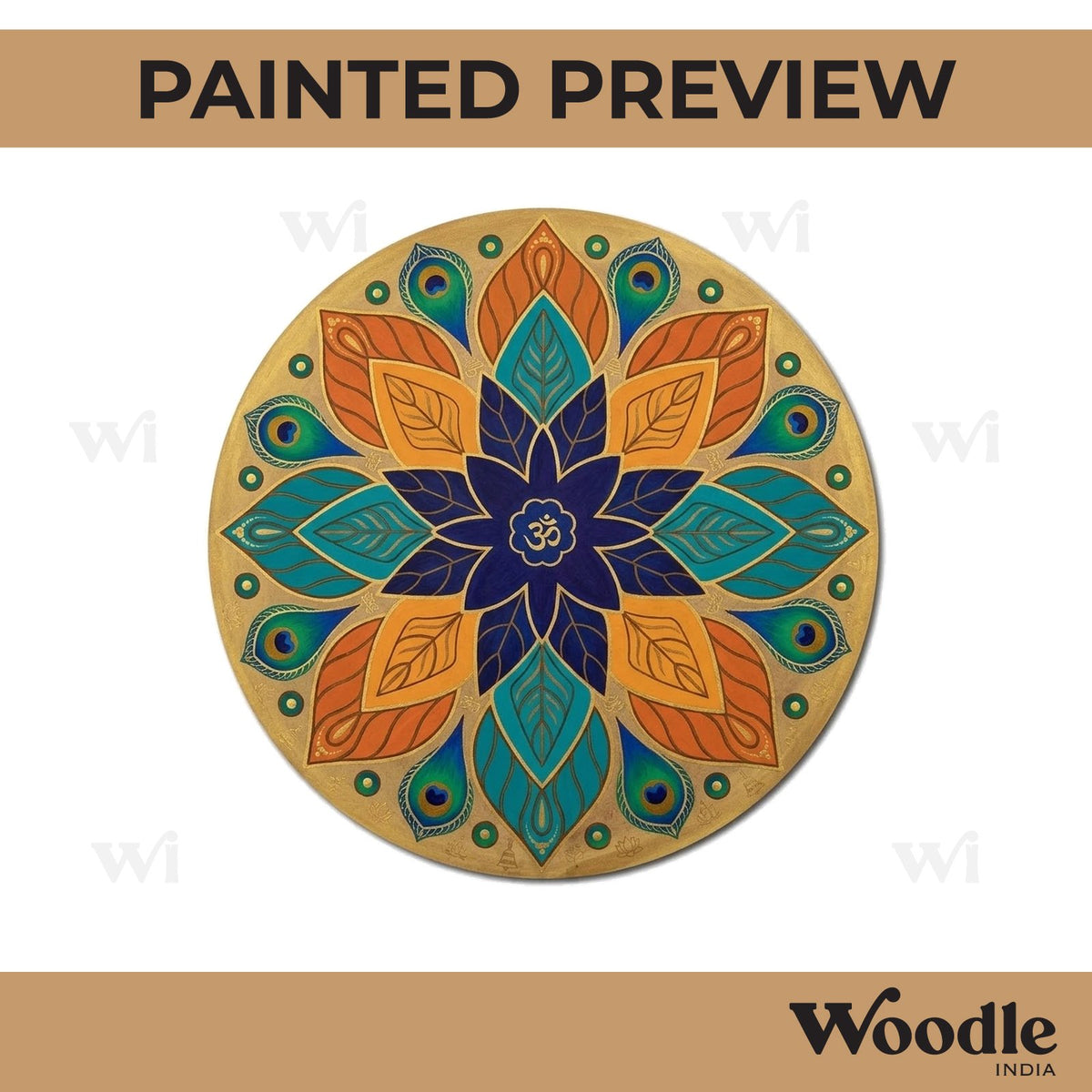 Mandala Pre Marked Round MDF Design 30