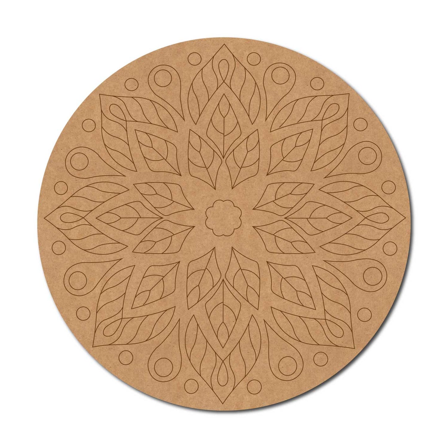 Mandala Pre Marked Round MDF Design 30