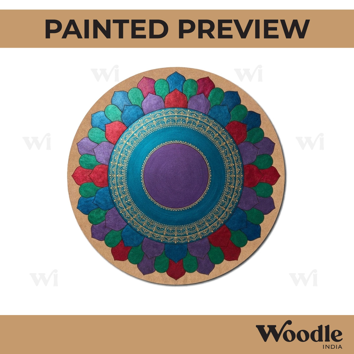 Mandala Pre Marked Round MDF Design 33