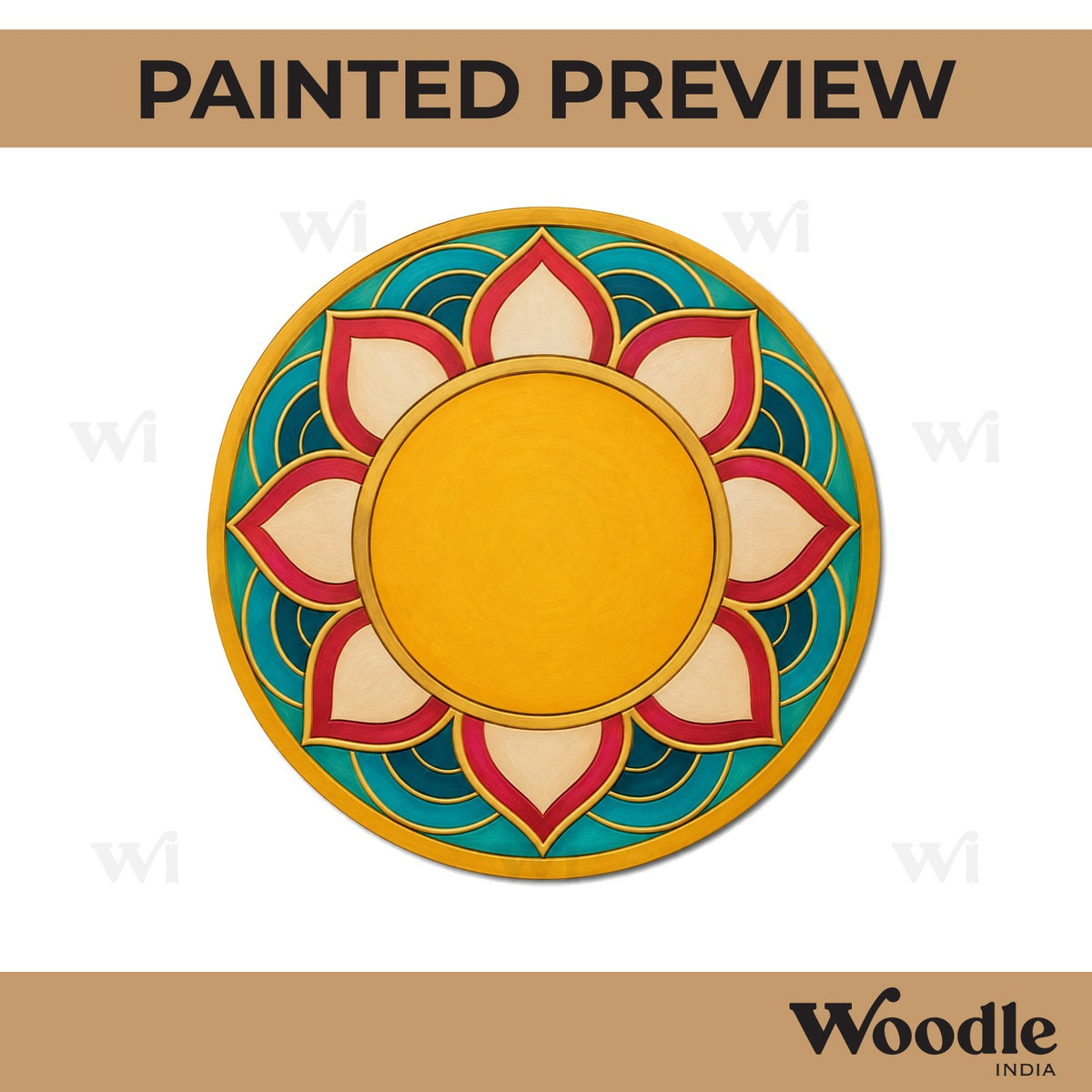 Mandala Pre Marked Round MDF Design 34