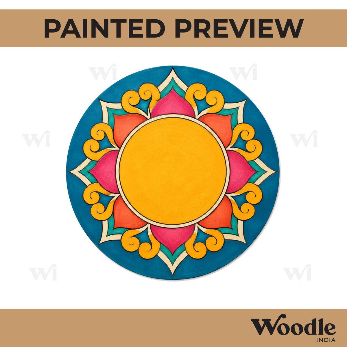 Mandala Pre Marked Round MDF Design 37