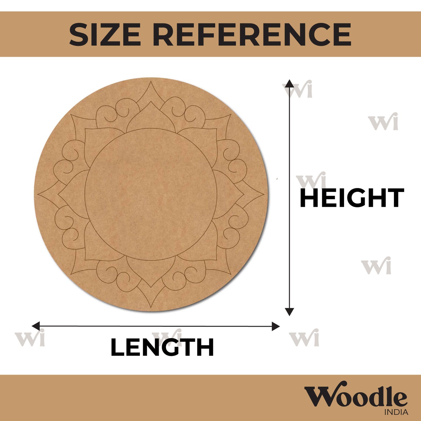 Mandala Pre Marked Round MDF Design 37