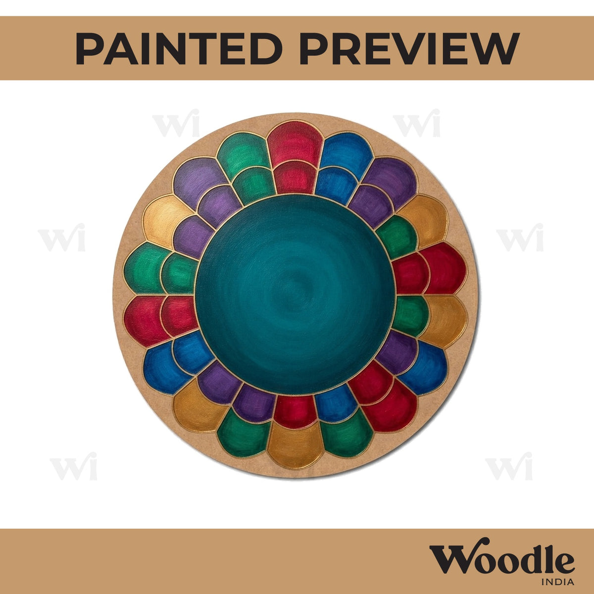 Mandala Pre Marked Round MDF Design 38