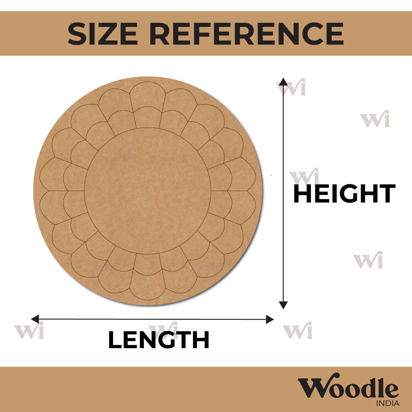 Mandala Pre Marked Round MDF Design 38