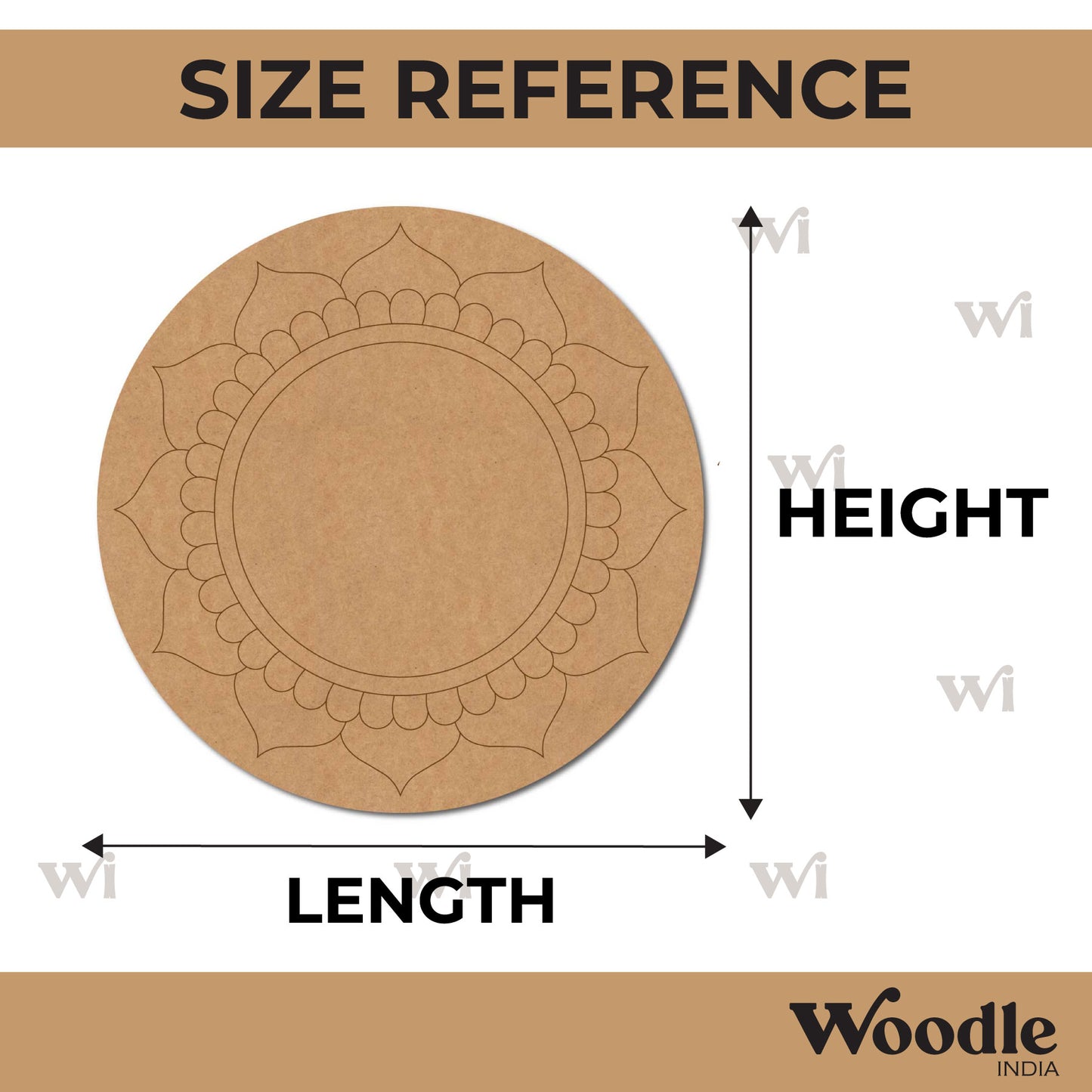 Mandala Pre Marked Round MDF Design 39