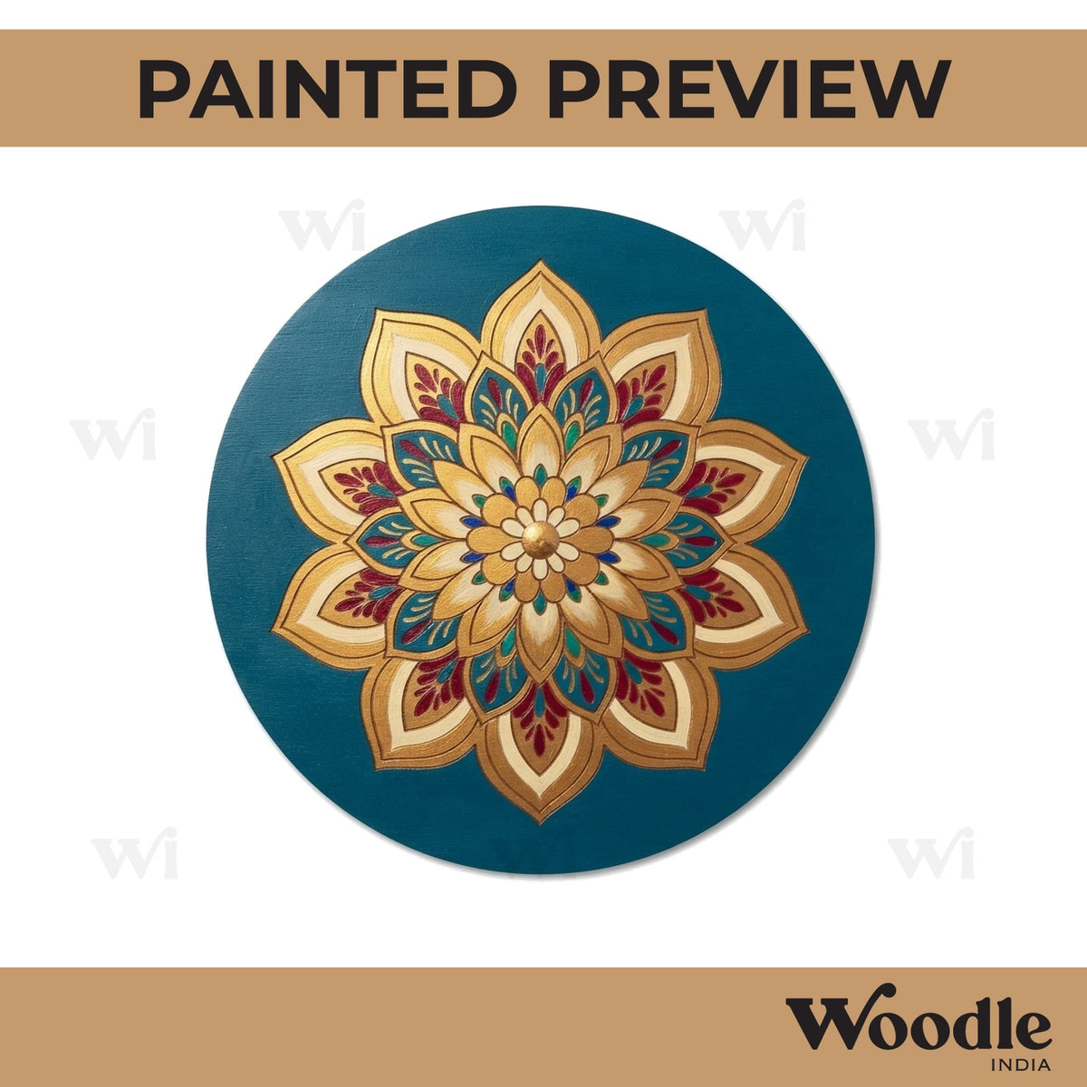 Mandala Pre Marked Round MDF Design 40