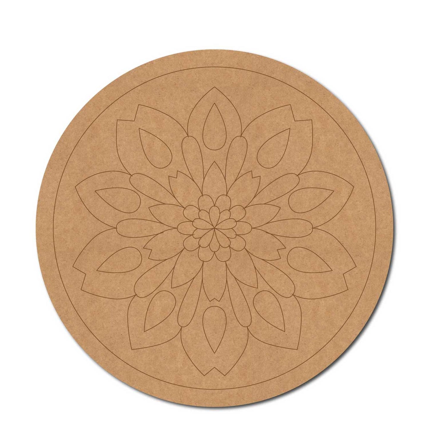 Mandala Pre Marked Round MDF Design 40