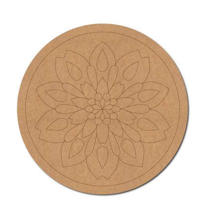 Mandala Pre Marked Round MDF Design 40