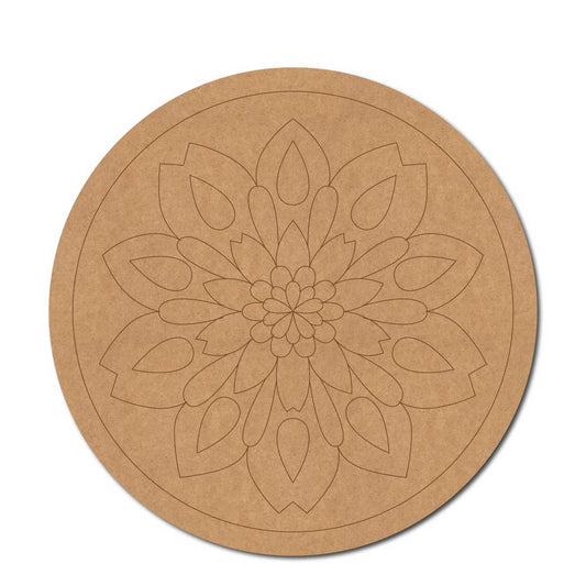 Mandala Pre Marked Round MDF Design 40