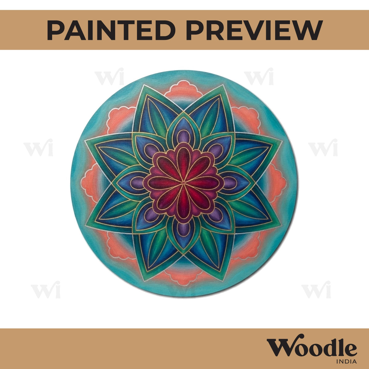 Mandala Pre Marked Round MDF Design 41