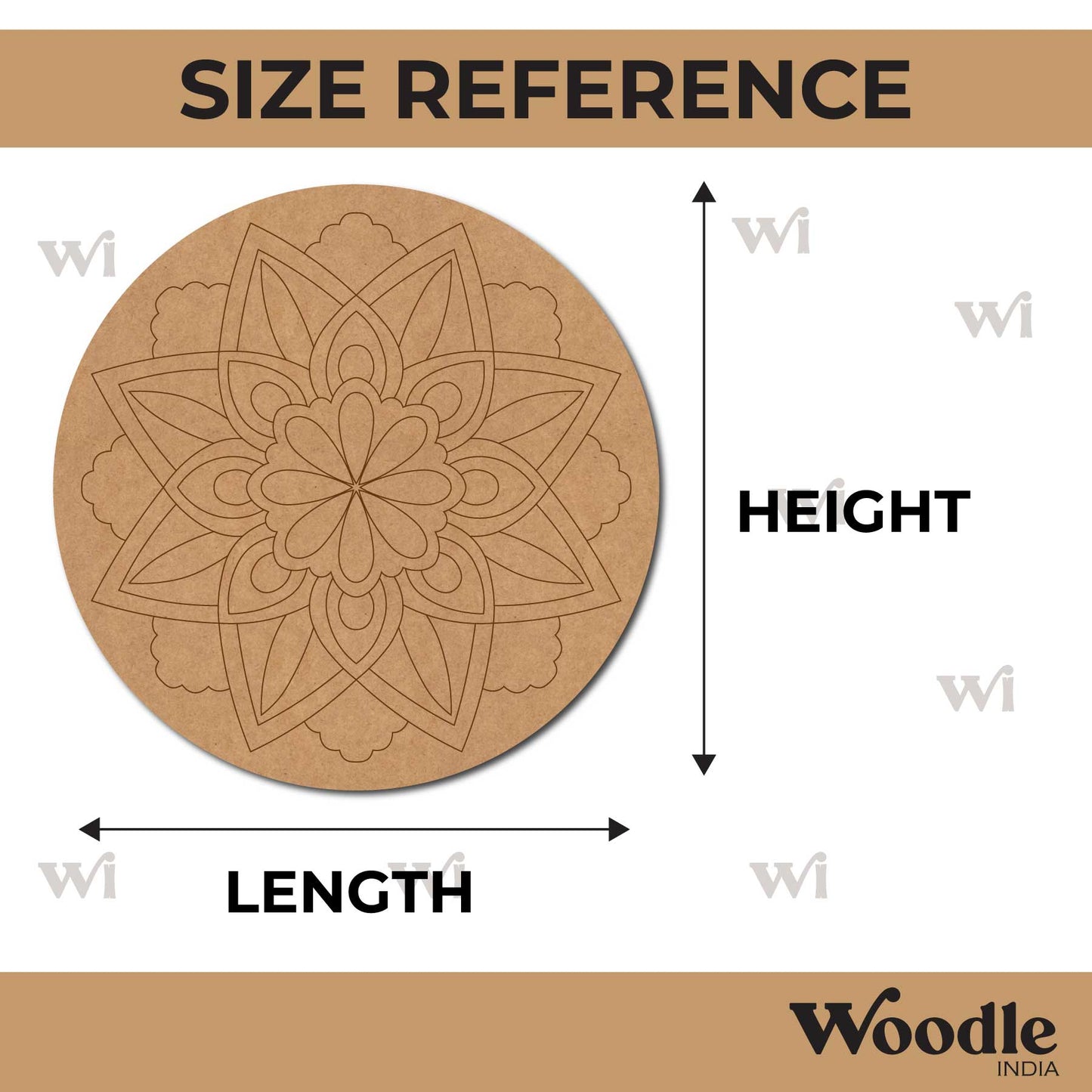 Mandala Pre Marked Round MDF Design 41