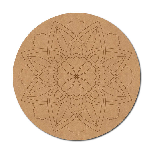 Mandala Pre Marked Round MDF Design 41