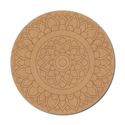 Mandala Pre Marked Round MDF Design 42