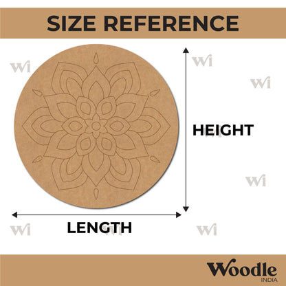 Mandala Pre Marked Round MDF Design 43
