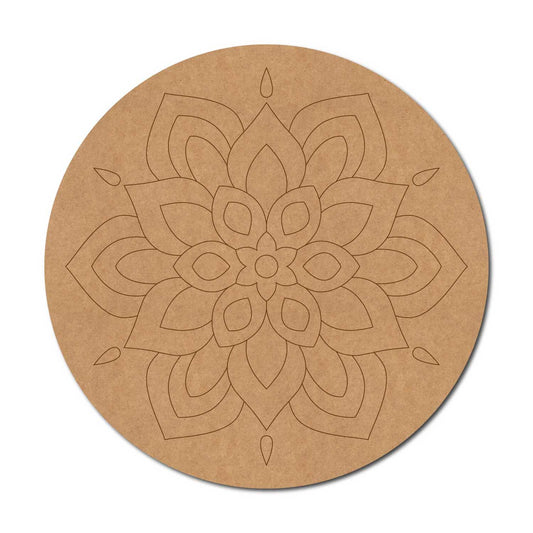 Mandala Pre Marked Round MDF Design 43