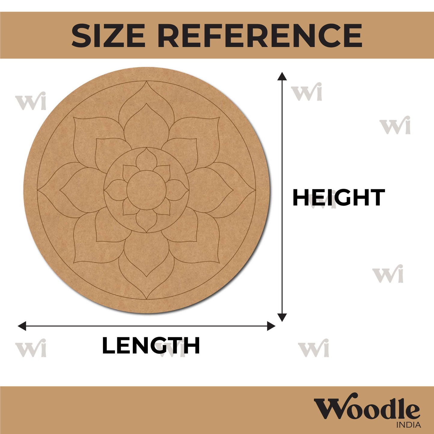 Mandala Pre Marked Round MDF Design 44