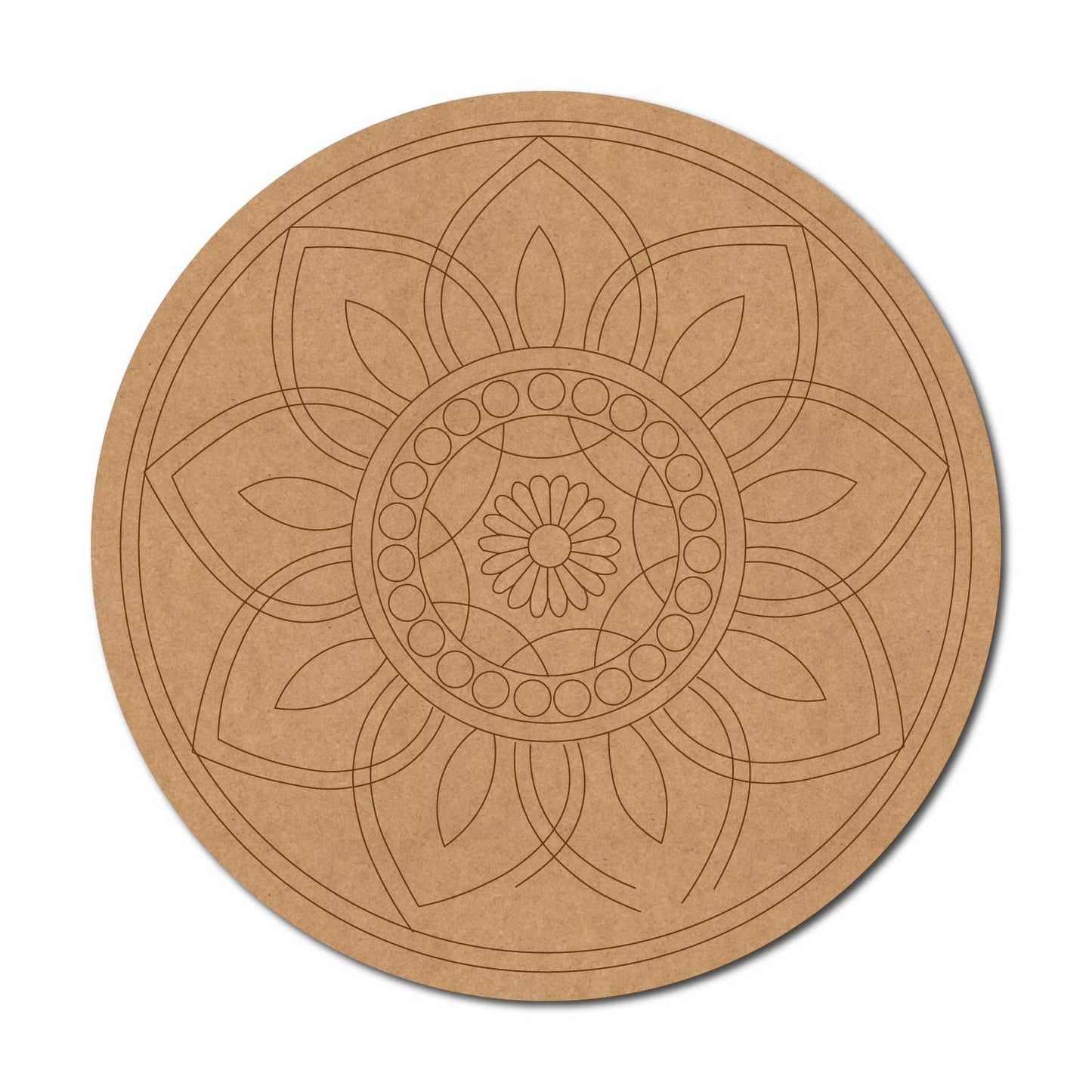 Mandala Pre Marked Round MDF Design 45