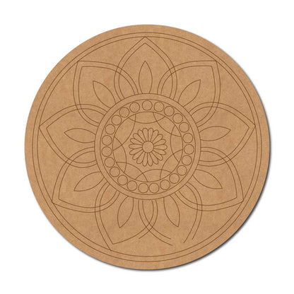 Mandala Pre Marked Round MDF Design 45