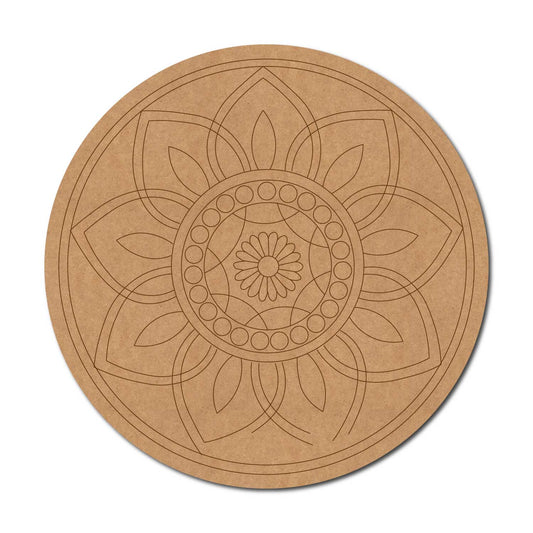 Mandala Pre Marked Round MDF Design 45