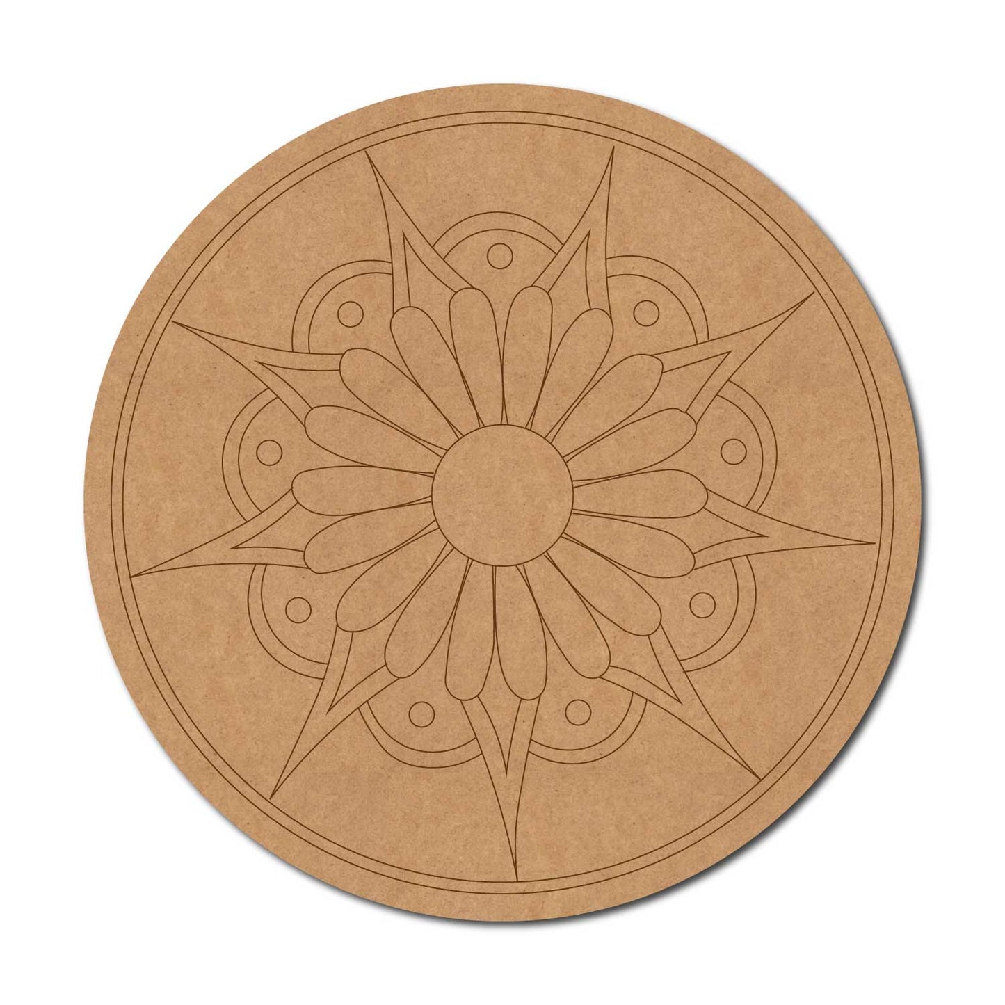 Mandala Pre Marked Round MDF Design 46