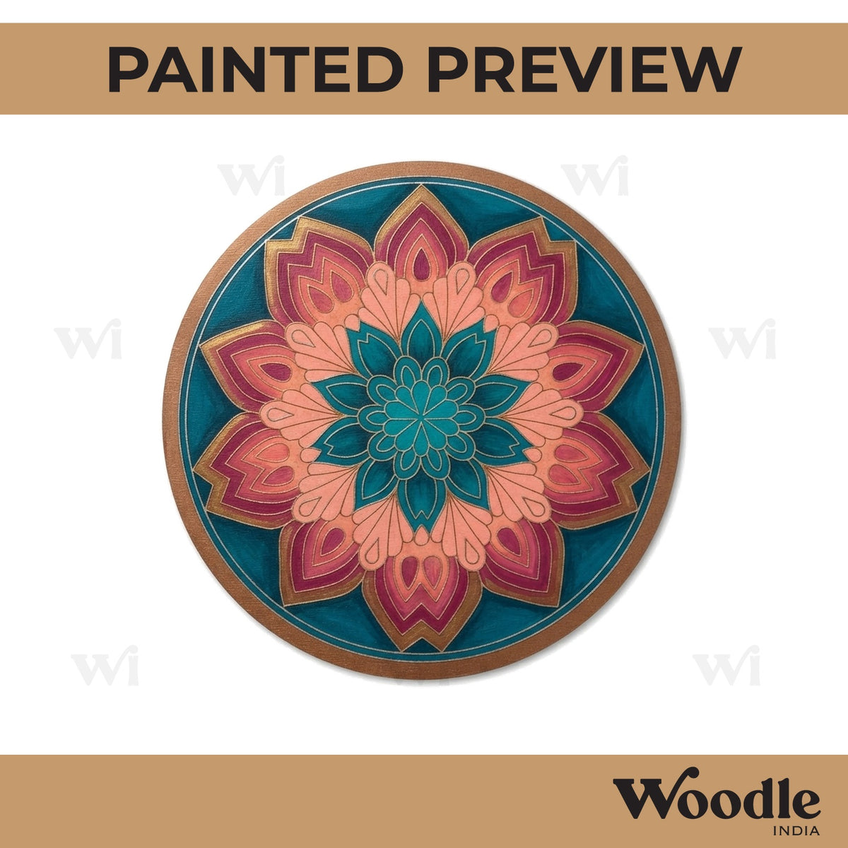 Mandala Pre Marked Round MDF Design 47