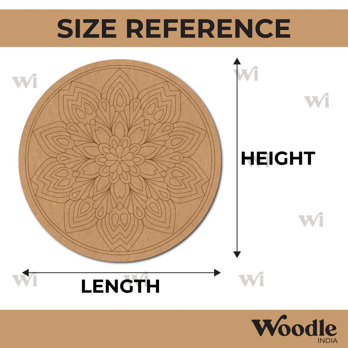 Mandala Pre Marked Round MDF Design 47