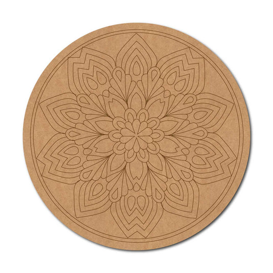 Mandala Pre Marked Round MDF Design 47