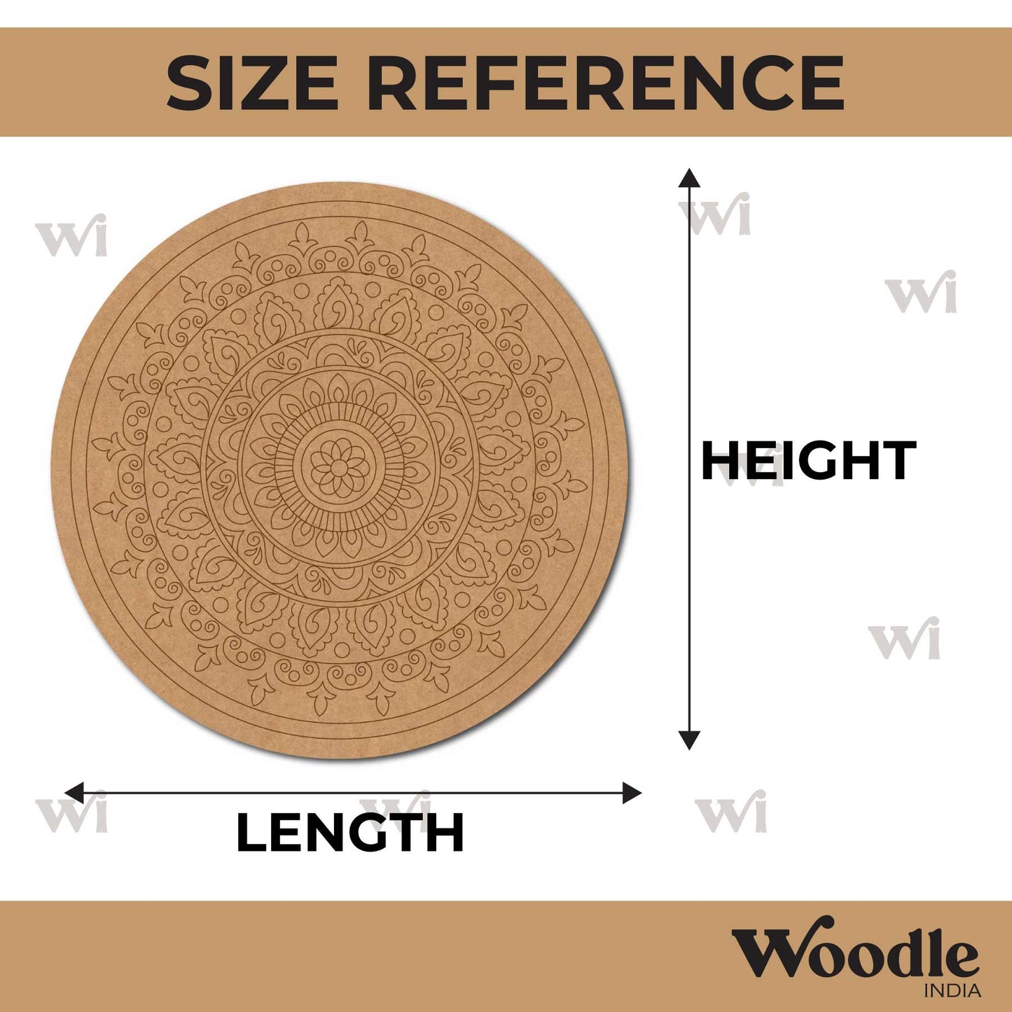 Mandala Pre Marked Round MDF Design 48