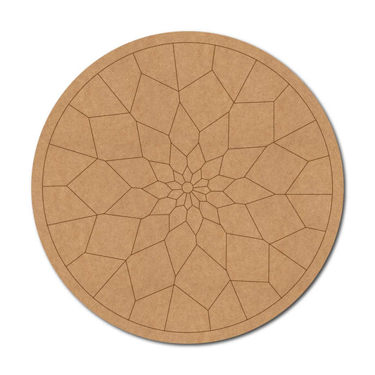 Mandala Pre Marked Round MDF Design 49