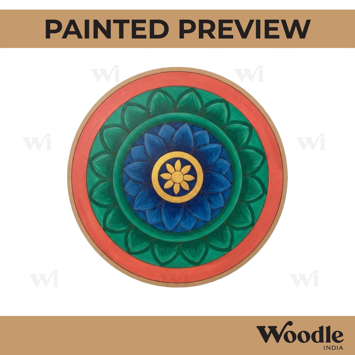 Mandala Pre Marked Round MDF Design 5
