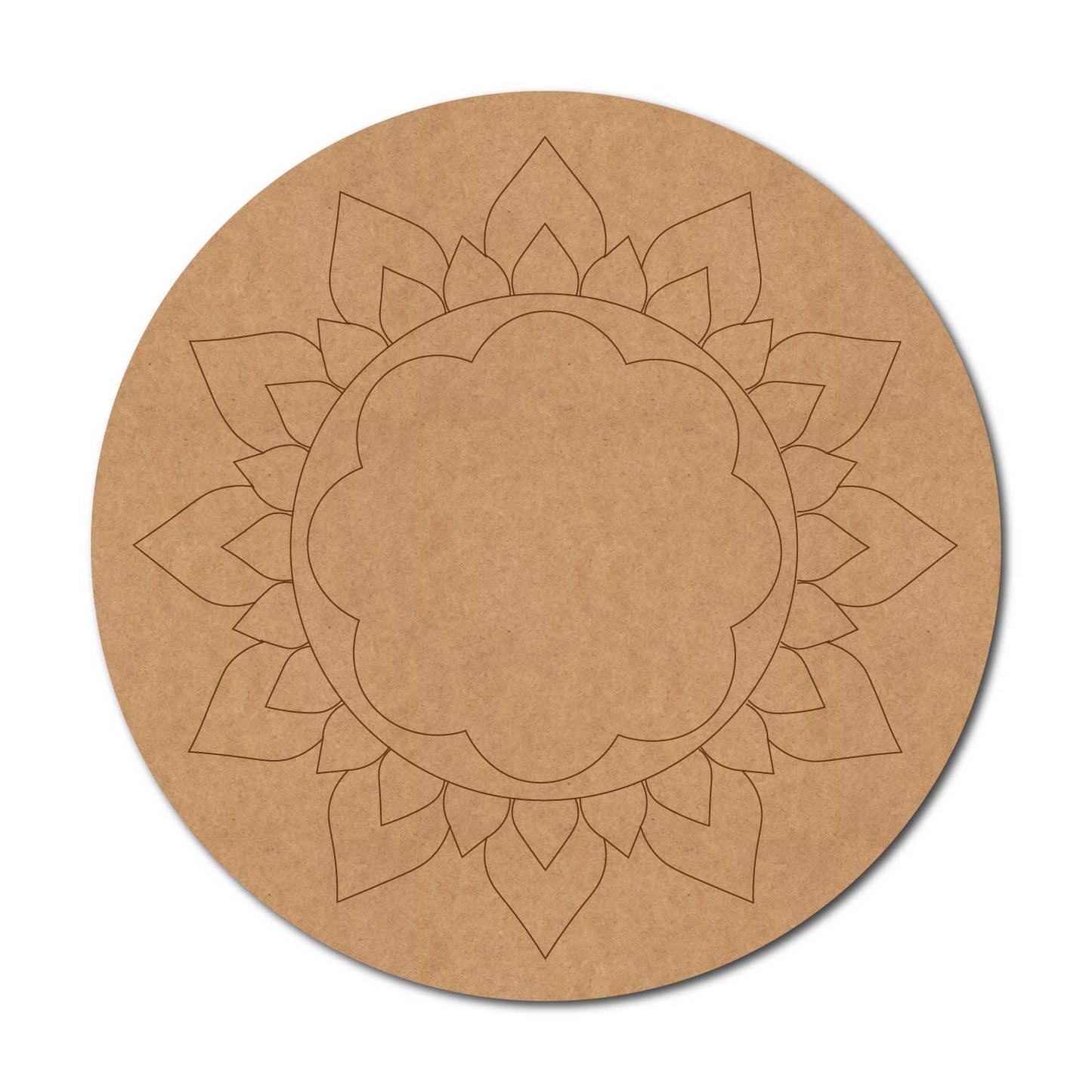 Mandala Pre Marked Round MDF Design 50