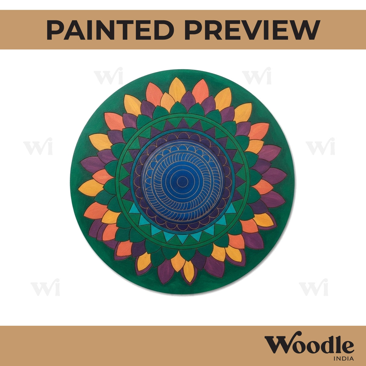 Mandala Pre Marked Round MDF Design 51