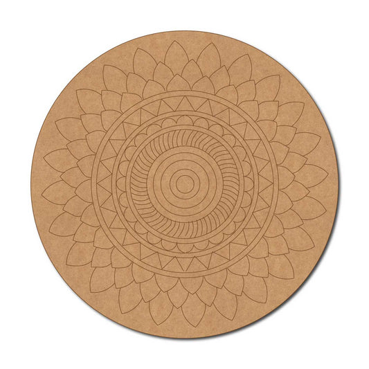 Mandala Pre Marked Round MDF Design 51