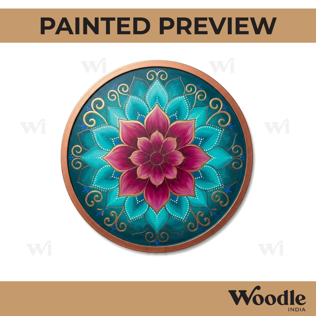 Mandala Pre Marked Round MDF Design 52