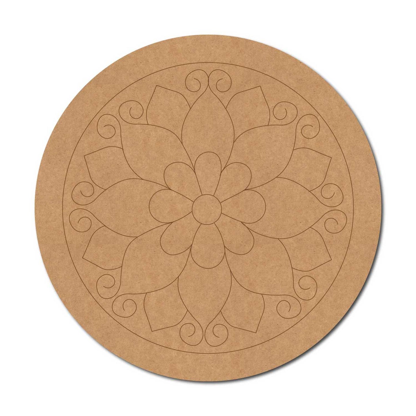 Mandala Pre Marked Round MDF Design 52