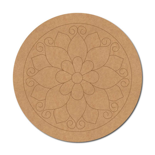 Mandala Pre Marked Round MDF Design 52